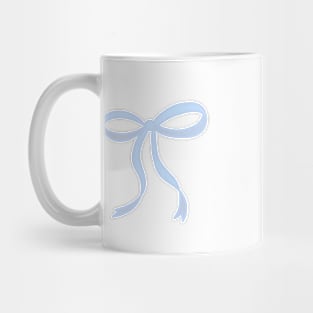 pair of cute Coquette baby blue ribbon bows repeating pattern seamless girly aesthetic this is me if you even care Mug